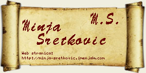 Minja Sretković vizit kartica